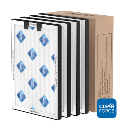 CleanForce Genuine Replacement Air Filter Set for Smart Cube, H13 HEPA, helps capture Dust, Smoke, Pollen, Pet Hair and Dander