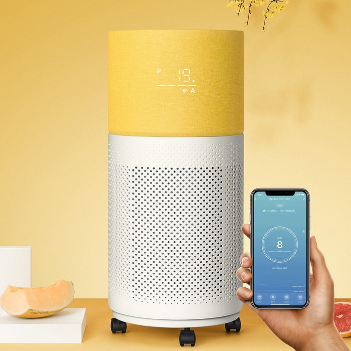 CleanForce Rainbow Series Air purifier for Home Large Room - Yellow