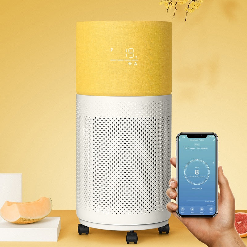 CleanForce Rainbow H13 True HEPA Air Purifier for Home Large Room, Bedroom, up to 2550sqft, Smart App-Control air Quality Monitor, Filters dust Pollen Smoke Odor VOCs